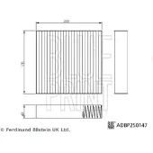 Blue Print Innenraumluftfilter mit Aktivkohle ADBP250147