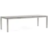 SonnenPartner Ausziehtisch Base 200/260x100 cm Aluminium silber mit wählbarer Tischplatte HPL Garten Tischplatte Compact HPL beton-hell 80050892