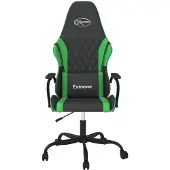 vidaXL Gaming-Stuhl Schwarz und Grün Kunstleder