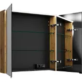 Burgbad Eqio Spiegelschrank mit horizontaler LED-Beleuchtung, 2 Türen, 800x800mm