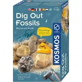 Kosmos 657918 Fossilien Ausgrabungs-Set, Grabe echte Versteinerungen und Bernstein selbst aus, mit Hammer und Meißel, Experimentierset für Kinder ab 7 Jahre