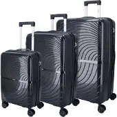 DYX 4 Rollen Trolley 3er Set S/M/L Paris schwarz : schwarz Farbe vom Hersteller: schwarz