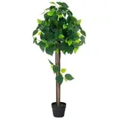 Costway Kunstpflanze mit Topf für Haus Büro 1 Pack 114 cm Grün