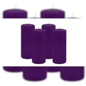 Kopschitz Kerzen 4er Set Stumpenkerzen/Adventskranzkerzen Violett Ø 60 x 120 mm