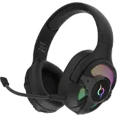 Nikcorp Multifunktionale kabellose Over-Ear Gaming-Kopfhörer Schwarz 50 mm