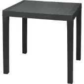 IPAE Progarden Gartentisch Bistrotisch Esstisch Rattan-Optik Balkontisch 78x65x72cm Anthrazit 0511