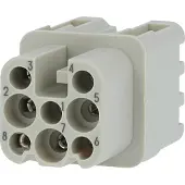 Harting Han 8D Buchseneinsatz (F) Quick-Lock-Anschluss, 8-polig AC 50V / DC 120V, 10A - 1 Stück