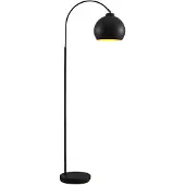 LINDBY Minali Stehleuchte Black/Gold - , Minali, Schwarz, für Wohnzimmer, Metall, Modern