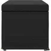 vidaXL Hocker Schwarz 81 x 41 x 40 cm Kunstleder und Engineering Holz