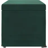 vidaXL Hocker Dunkelgrün 81 x 41 x 40 cm Samt und Engineering Holz