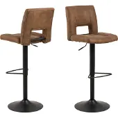Ebuy24 (2er Set) Syra Barhocker braun.