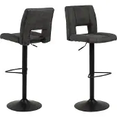 Ebuy24 (2er Set) Syra Barhocker grau.