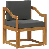 Syfax Outdoor-Sofa Massives Akazienholz und Polyester Natur