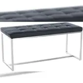 Proregal CHEFGASTRO Sitzbank PALMA HxBxT 48x100x40cm Kunstleder Schwarz