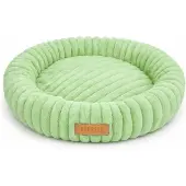 Dogeste Donut Hundebett 50 cm rund, flauschiges Hundekissen, waschbar, rutschfester Boden