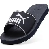 Puma Badesandale "PURECAT 20", Damen, Gr. 42, weiß (new navy, weiß), unifarben, Schuhe Badesandale, leicht profiliertes Laufsohlenprofil, Obermaterial aus Synthetik