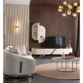 AEA Wohnzimmer Set Wohnwand Sofa 3 Sitzer Couchtisch Sideboard Wandregal