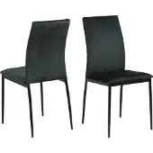 Ebuy24 Demina Esszimmerstuhl dunkelgrün, schwarz.