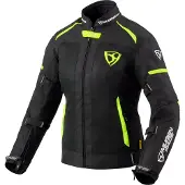 MUGENRACE Fuggire-A wasserdichte Damen Motorrad Textiljacke, schwarz/gelb, L