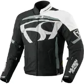 MUGENRACE Aggressore-T wasserdichte Motorrad Textiljacke, schwarz/weiß, 3XL
