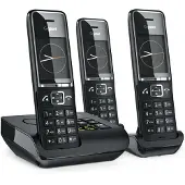 Gigaset COMFORT 550A, Analoges Telefon, Kabelloses Mobilteil, Freisprecheinrichtung, 200 Eintragungen, Anrufer-Identifikation, Schwarz