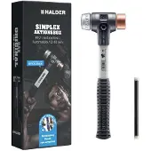 HALDER SIMPLEX Aktionsbox KFZ Schonhammer Ø 40 mm Kupfer / Weichmetall und Durchschlag