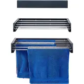 Foxydry Klappbarer Wand-Wäscheständer aus Aluminium, platzsparend und rostfrei - Hide 71 cm