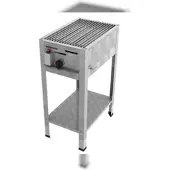 ChattenGlut Professional Gastrobräter 1-flammig Standgerät 3,6kW und Einzelne Edelstahlstäbe als Rost