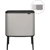 Brabantia Mülleimer Bo Touch Bin - 11 + 23 Liter - Soft Grey