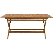 Miliboo - Rechteckiger Gartentisch aus Massivholz B170 cm zusammenklappbar SANTIAGO