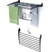 Foxydry Wand-Wäscheständer klappbar und stabil, ideal für kleine Haushalte – Fold Down 80 cm schwarz