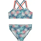 Playshoes Bikini "Palmen" in Blau/ Weiß/ Orange - 110/116