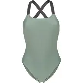 Arena Badeanzug Damen Elastic Einfarbig - Sage - XL
