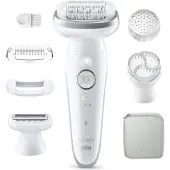 Braun Silk-épil 9-061, Weiß, 40 Pinzette, MicroGrip, 0,5 mm, Akku, Integrierte Batterie