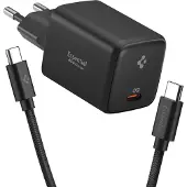 Spigen Essential 45W Wandladegerät EE451EU, schwarz