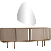 Xl Moebel Gmbh Beige Esszimmer Anrichte 2-türig r Spiegel Moderne Holz Möbel