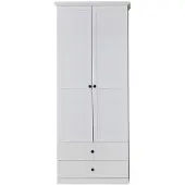 Ebuy24 BrandsonBaxter Garderobenschrank 2 Türen, 2 Schubladen weiß.