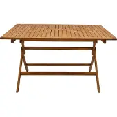 Miliboo - Quadratischer klappbarer Gartentisch aus Massivholz B140 cm SANTIAGO