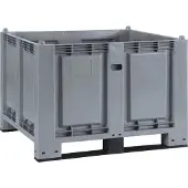 BRB-Lagertechnik Palettenbox mit 2 Kufen, LxBxH 1200 x 800 x 850 mm