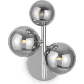 Maytoni Wandleuchte Dallas in Silber und Grau-transparent G9 3-flammig