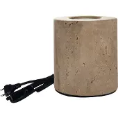 Luxula Tischleuchte, JAR, Zement, E27, Textilkabel mit Schalter
