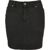 Urban Classics leichtes Damen Kleid Stretch Reißverschluss Taschen Schwarz