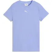 Puma T-Shirt "ESS ELEVATED RIB SLIM TEE G" Kurzarm, für Jugendliche, Rundhalsausschnitt
