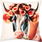 PAD Dekokissen "FARM" Made in Europe, Kissenhülle ohne Füllung, Motiv Kuh, 1 Stück