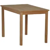 MiaMöbel Gartentisch 120x70 cm Gartenmöbel Outdoor Modern Massivholz Teak Honig