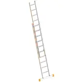 Layher Schiebeleiter TOPIC 10 Sprossen, Aluminiumleiter 2x10 Sprossen, zweiteilig, a...