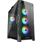 Cougar DUOFACE PRO RGB, Midi-Tower, ohne Netzteil, USB/Audio, ATX, 1x USB-C 3.1, 2x USB 3.0, 1x USB 2.0, schwarz