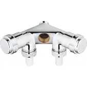 GROHE WAS-Doppelventil 41020 Einfach Design-Griff DN15 Rückflussverh. chrom