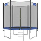 Songmics Ø 244 cm Trampolin bis 80kg mit Leiter+Netz+Randabdeckung robust sicher stabil solid Gartentrampolin STR8FT