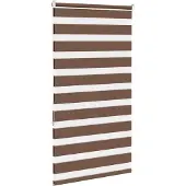 vidaXL Doppelrollo Braun 85x150 cm Stoffbreite 80,9 cm Polyester